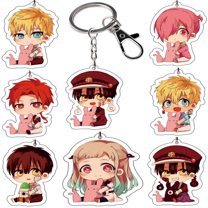 Porte-clés Anime Hanako Kun – Lot De 3 Pendentifs Acryliques Mignons – Parfait Pour Sac à Dos, Sac à Main, Cadeau Fan