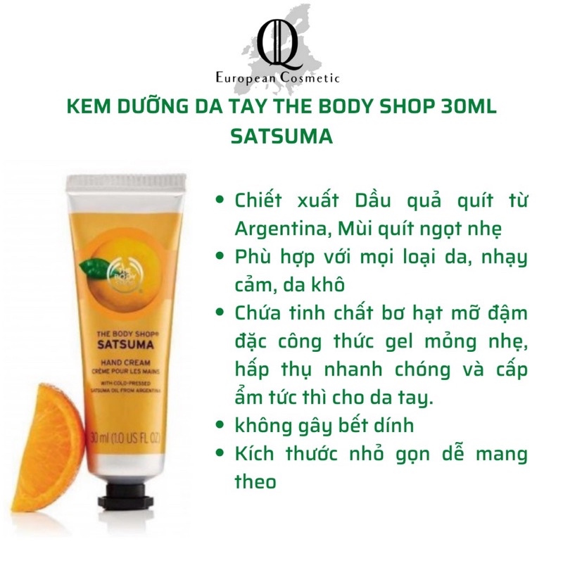 Satsuma The Body Shop Dry Hand Cream Soft Hand Cream, Dry Chapped Hand
