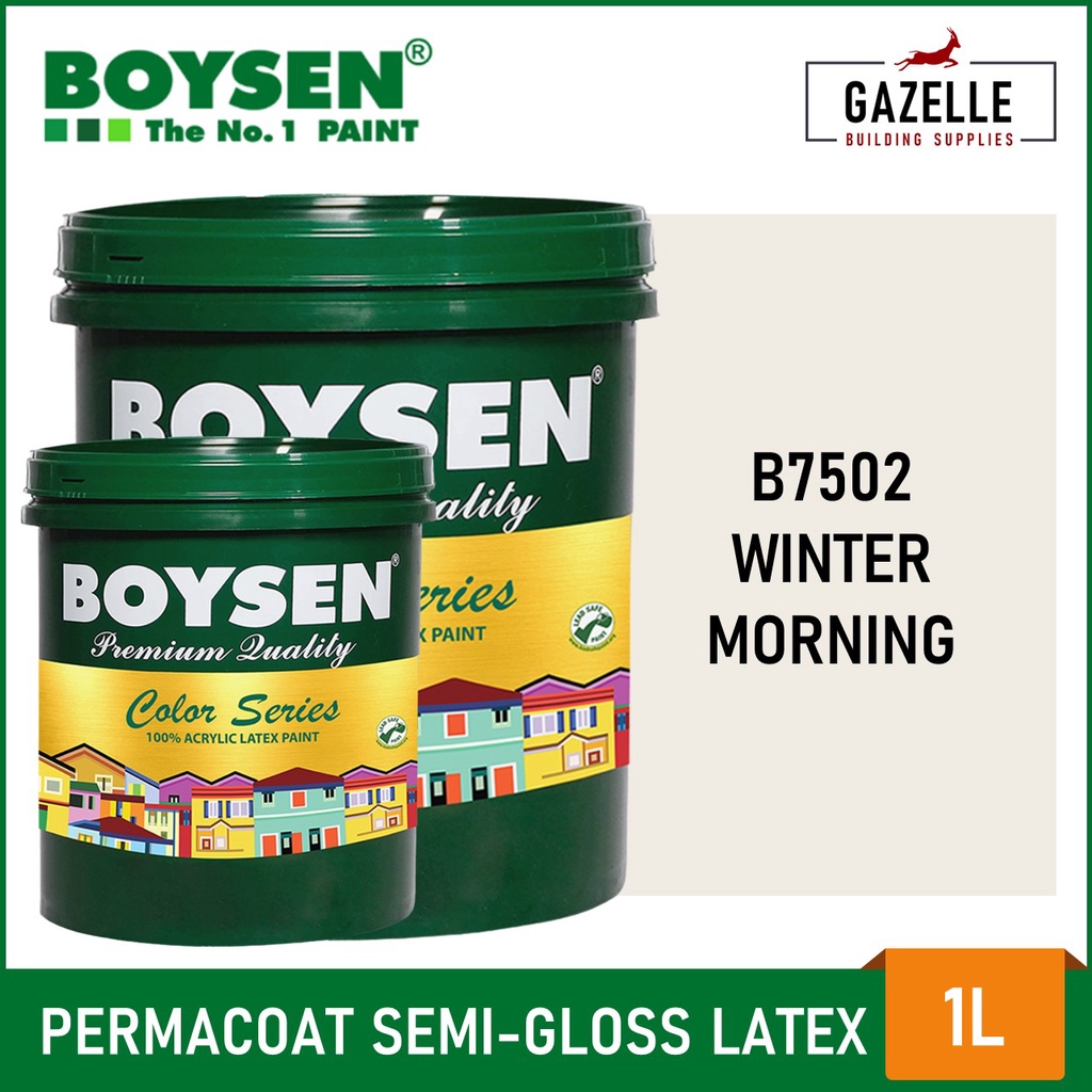 ☇Boysen Color Series Permacoat SemiGloss Latex Winter Morning B7502
