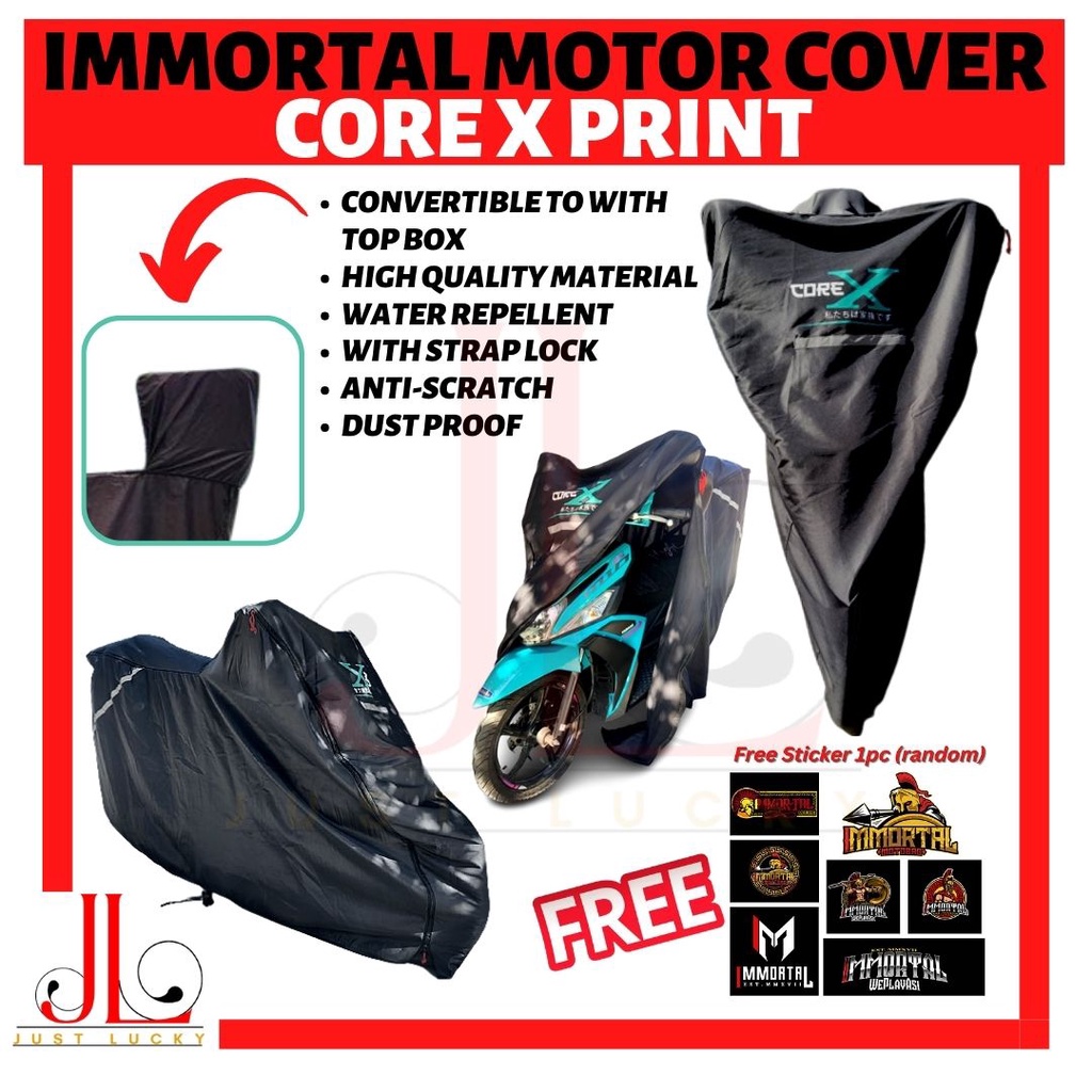 Immortal Motobag Core-X Print Motor Cover Motorcycle w/ Free Random ...