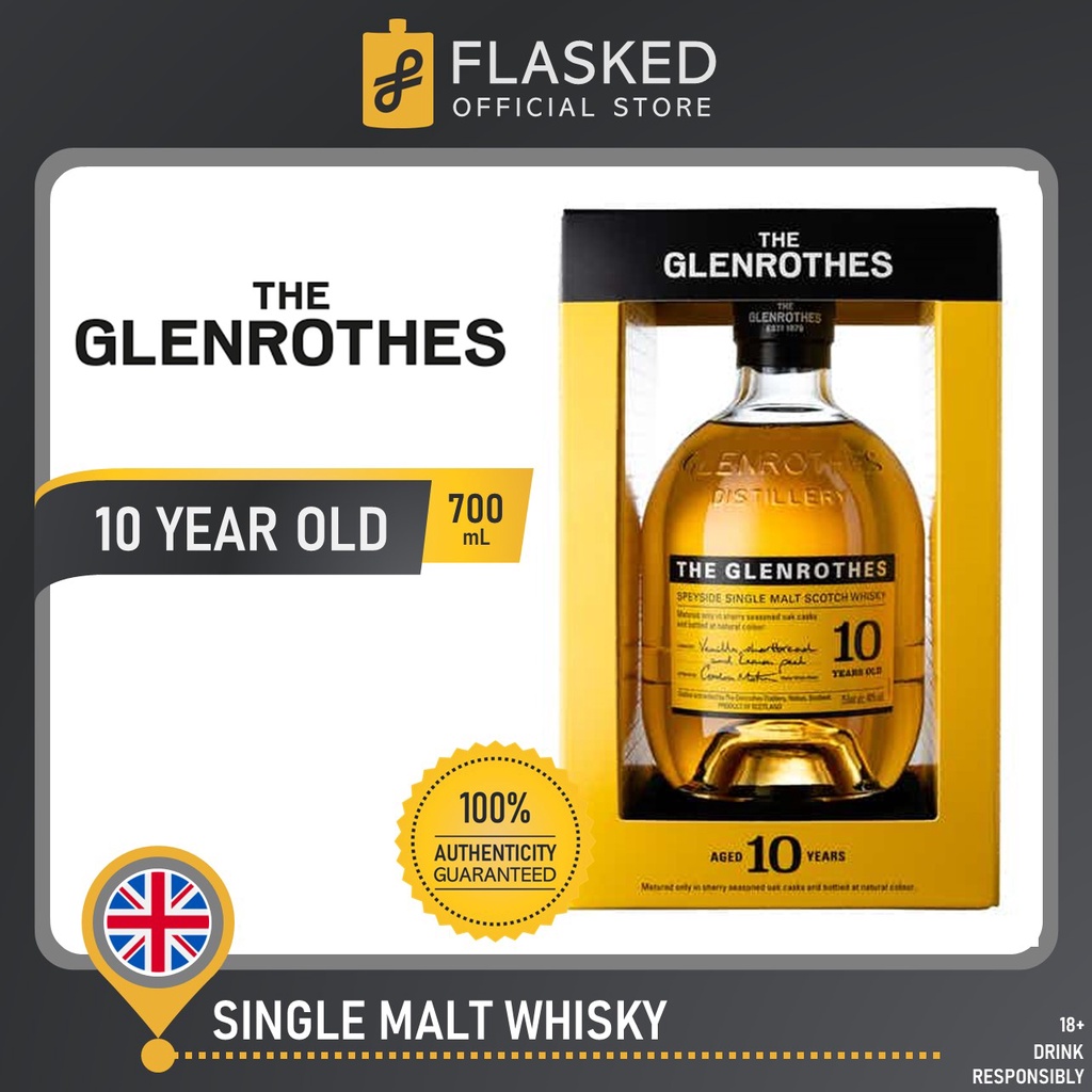 The Glenrothes 10 Year Old Single Malt Scotch Whisky 700ml | Shopee ...