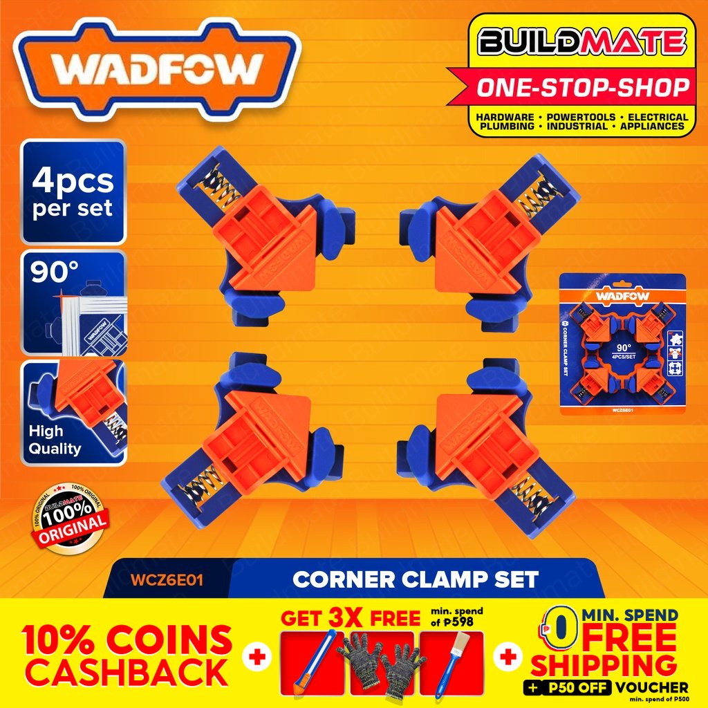 WADFOW 4PCS Corner Clamp Set Angle Clamp Wood Clamps For Woodworking