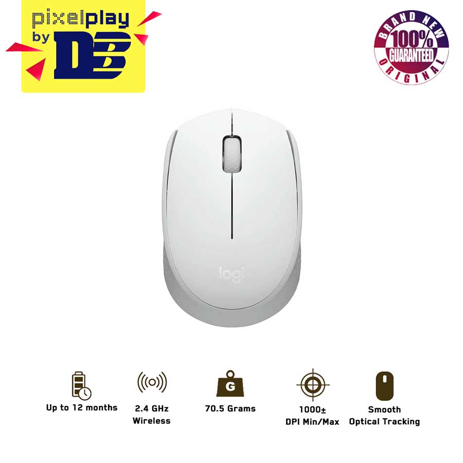Logitech M171 Reliable Wireless Connectivity Mouse (White) | Shopee ...