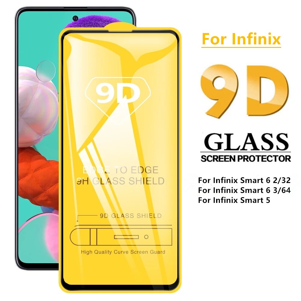9D Tempered Glass Infinix Smart Pro Plus HD Screen Protector  for Infinix X6511B X657C X657 Full Cover Glass