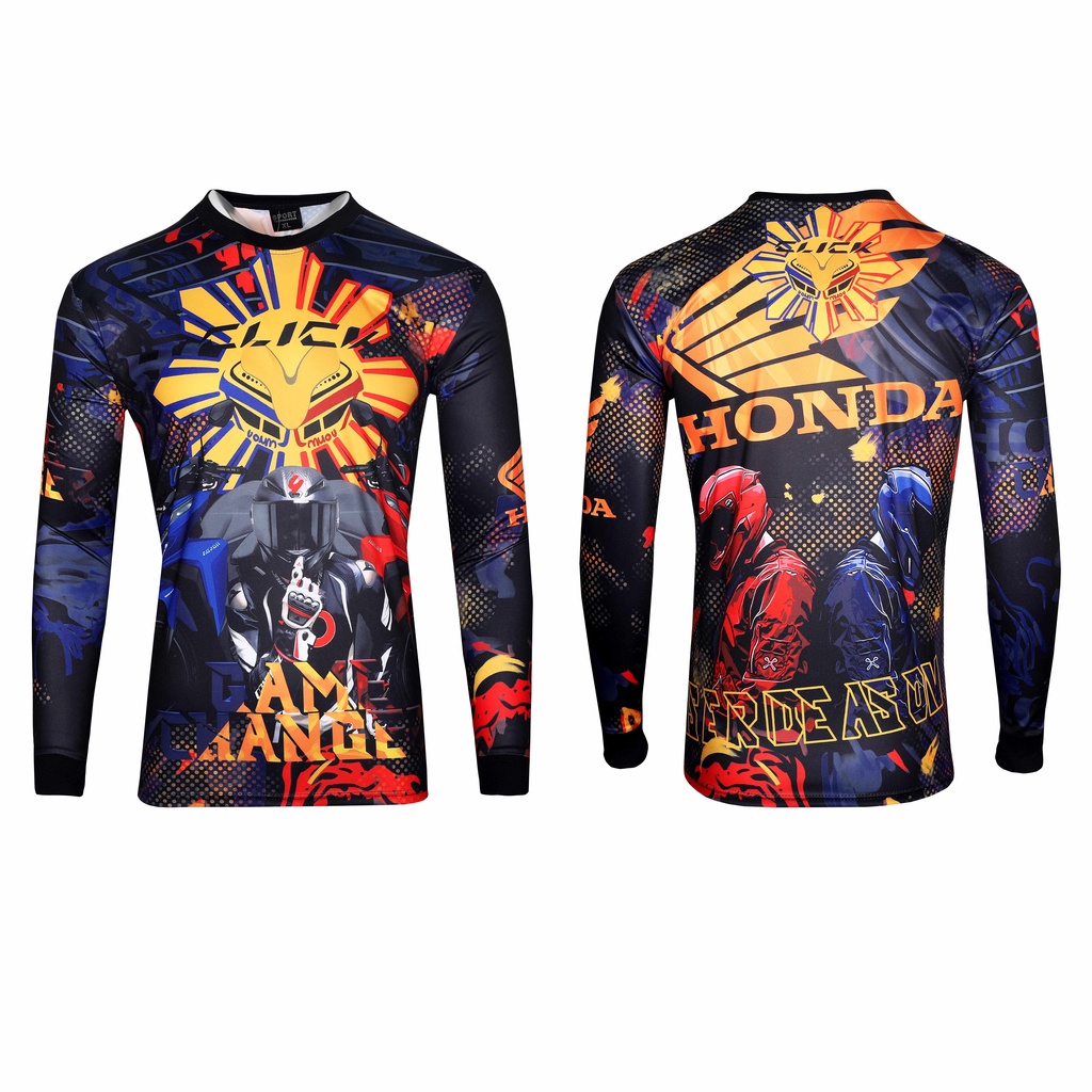 Honda Long Sleeve Motocross Jersey For Men Dri Fit Motorcycle ...