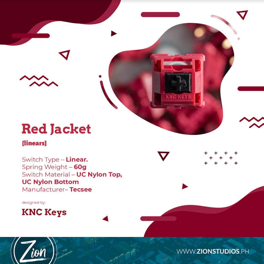 KNC Keys Red Jacket Linear Switch Mechanical Keyboard Switches Zion