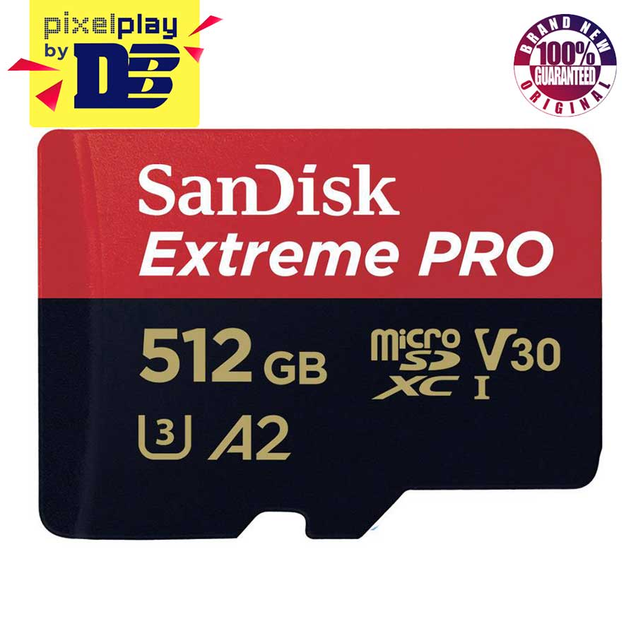 Sandisk Extreme Pro 512GB 170MB/S MICROSDXC UHS1 Card With Adapter