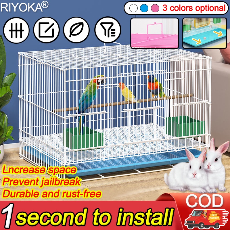 19*13*12FT Rabbit cage Dog Cage with Poop Tray Heavy Duty Pet ...