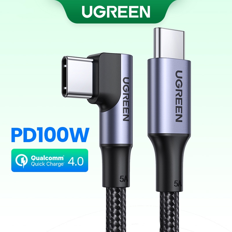 UGREEN 100W 5A USB C To USB C Cable Right Angle PD Fast Charge Type C 90 Degree Power Data Cableph I4086550518 - View #4
