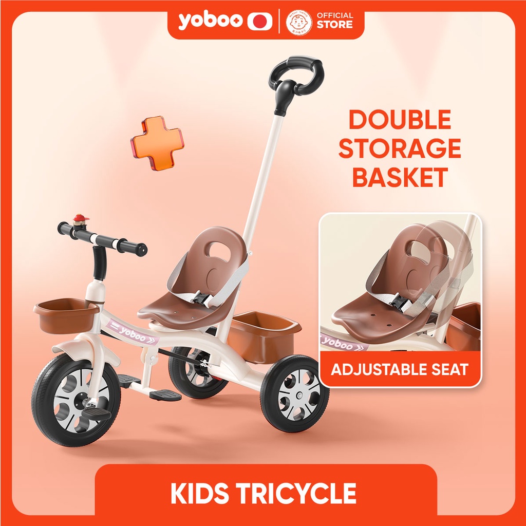 Yoboo Kids Tricycle Two forms Foldable foot pedals Adjustable