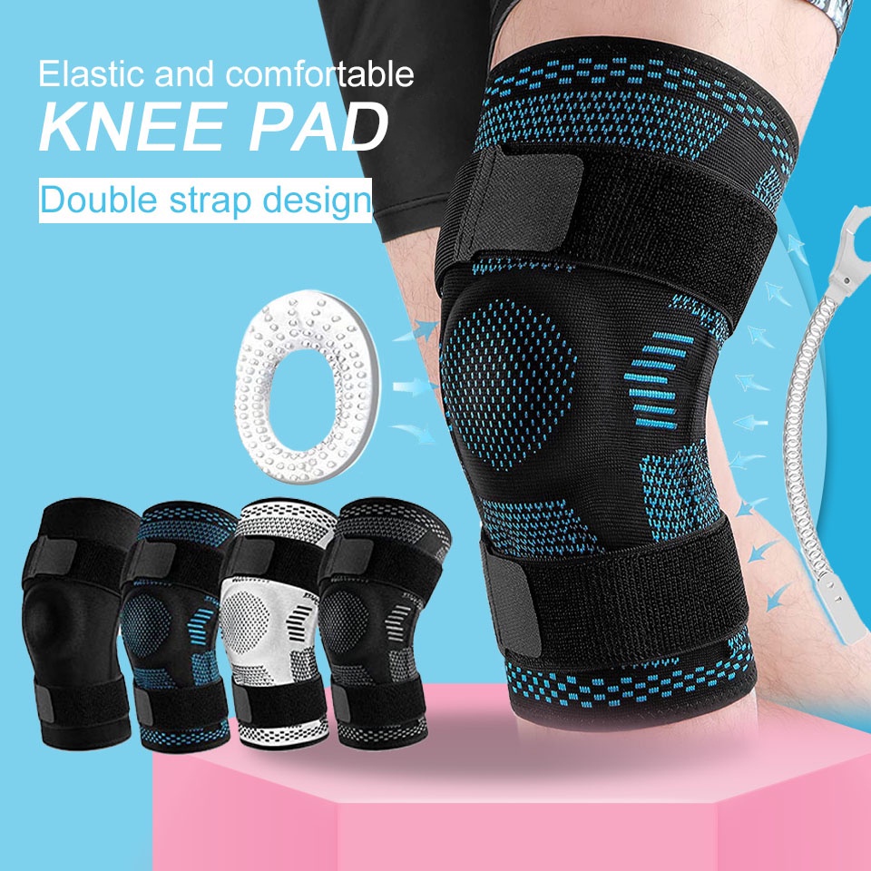 AOLIKES Knee Brace Support Compression Sleeve With Side Stabilizers And ...