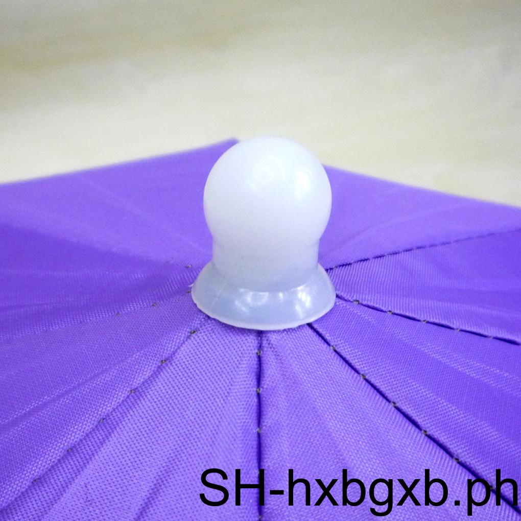 Fishing Elastic Headband Frame Hands Free Nylon Umbrella Hat (Random