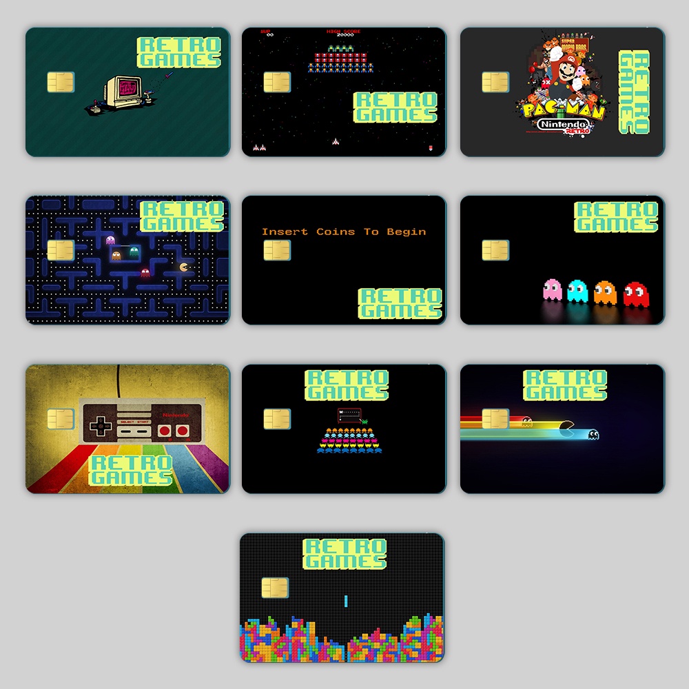 Retro Games ATM Card Sticker or Skin - Design | Shopee Philippines
