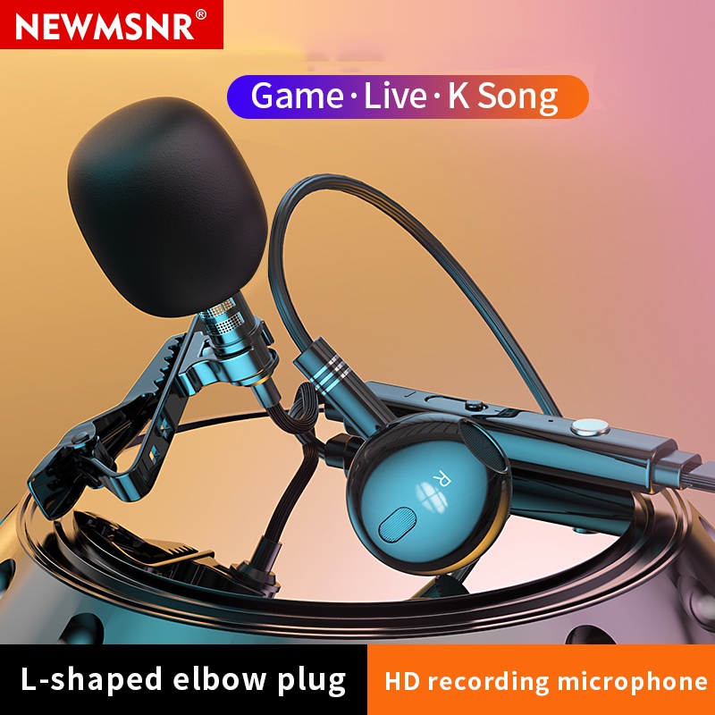 Newmsnr Lavalier Dual Microphone Earphones Mini Clip Lapel Microphones