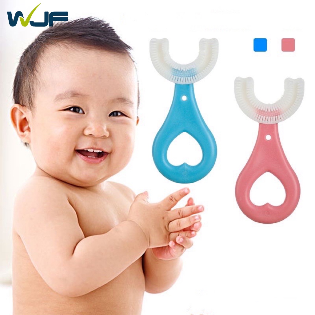 WJF u shape toothbrush for kids Toddler Baby 212 Years Old Children's