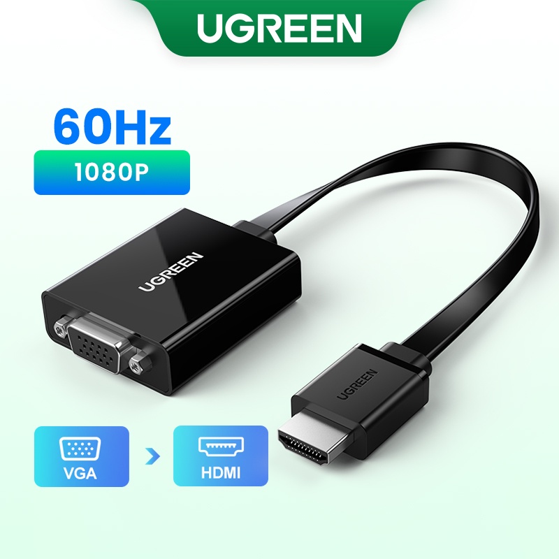 Adapter-vga HDMI - 3.5mm- 1080p HDTV Av-vga To HDMI - Black