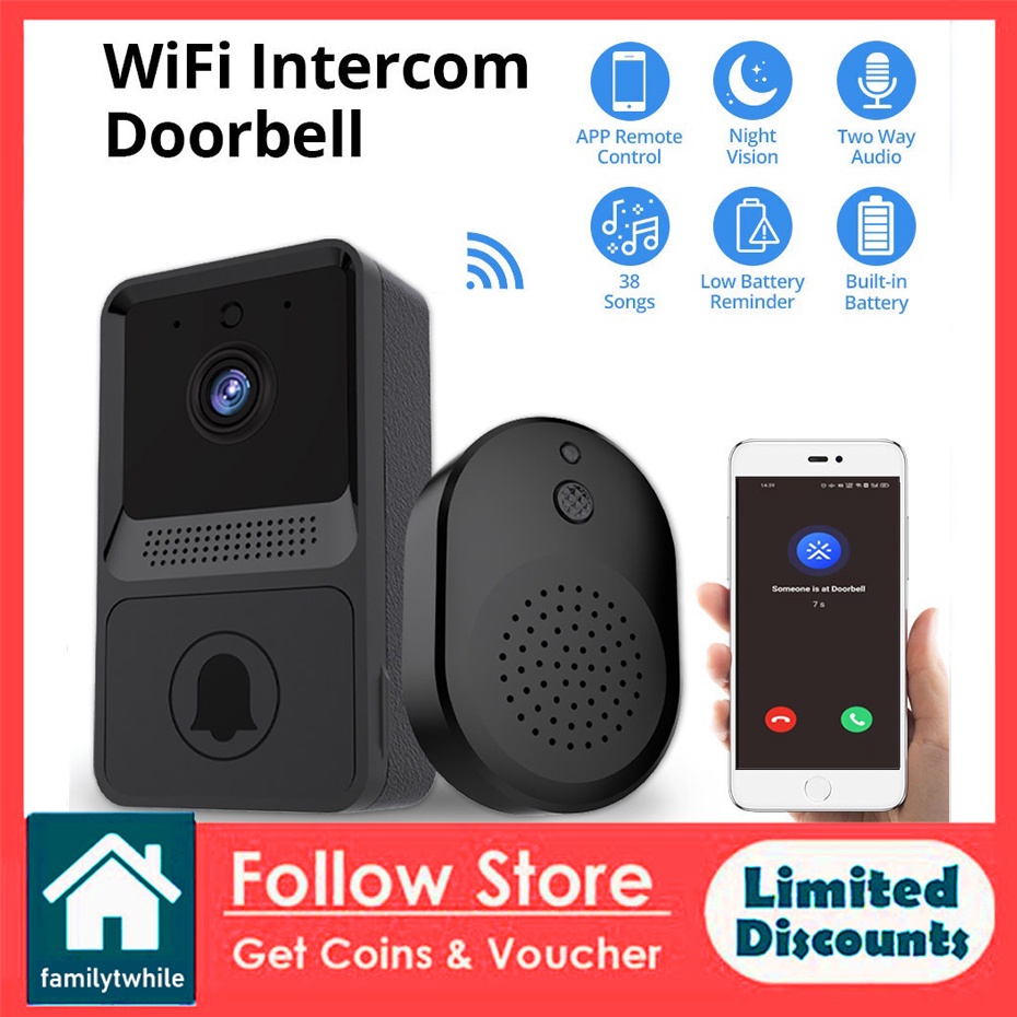 Z20 Wireless Doorbell Camera Waterproof Infrared Night Vision WIFI