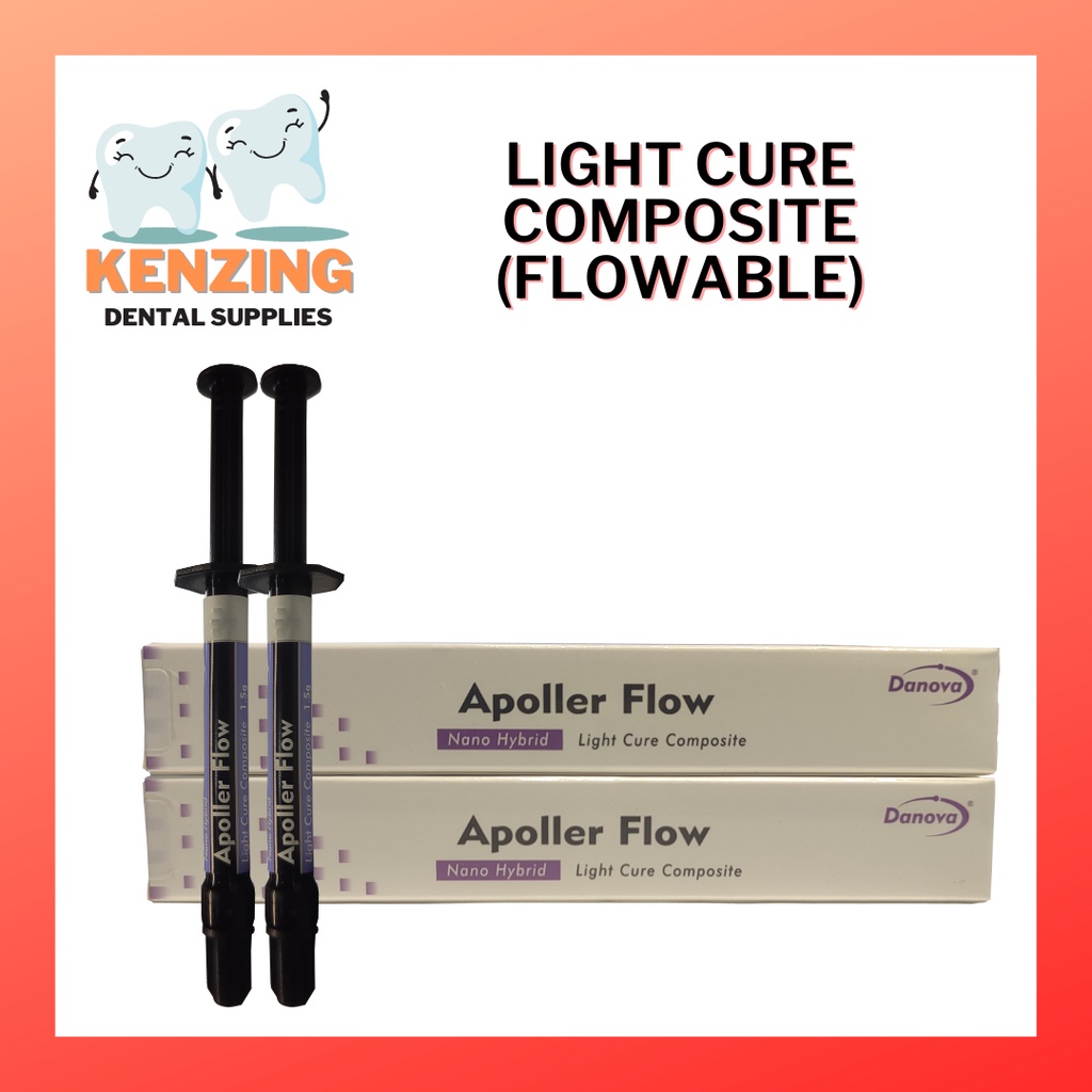DANOVA Apoller Flowable Light Cure Composite Nanofill 1.5g Syringes