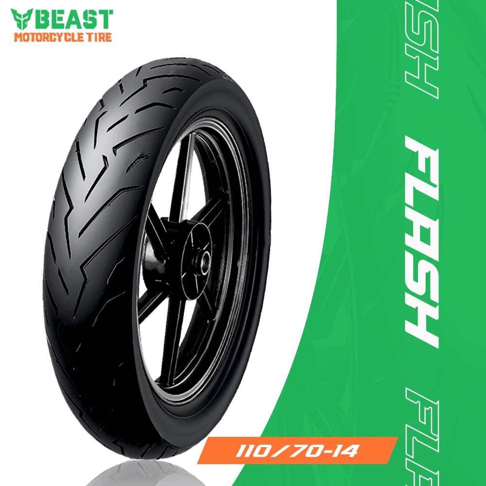 Beast tire Flash P6240 110/7014 Tubeless Motorcycle Tires Durable and