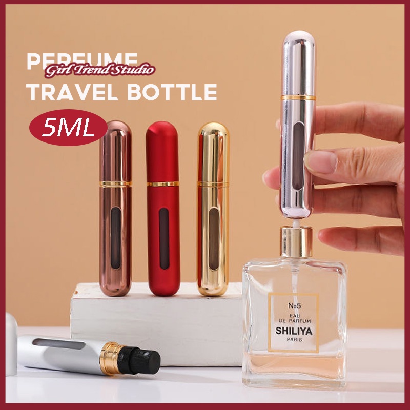 5ML Mini Portable Refillable Perfume Bottle With Spray Pump Empty Travel  Perfume Cosmetic Packaging Atomizer Spray Bottle