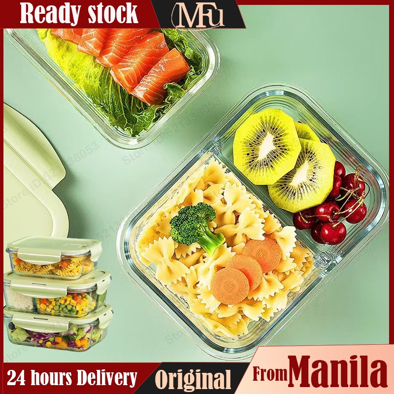 Lunch Box Glass Food Keeper Crisper Airtight Leakproof Microwavable