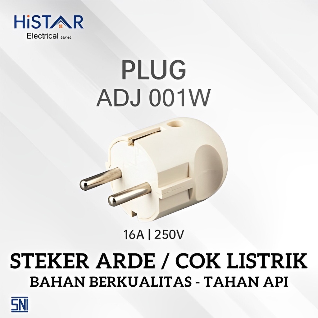Histar Ground Plug Round Electrical Plug Quality Material SNI Plug Head