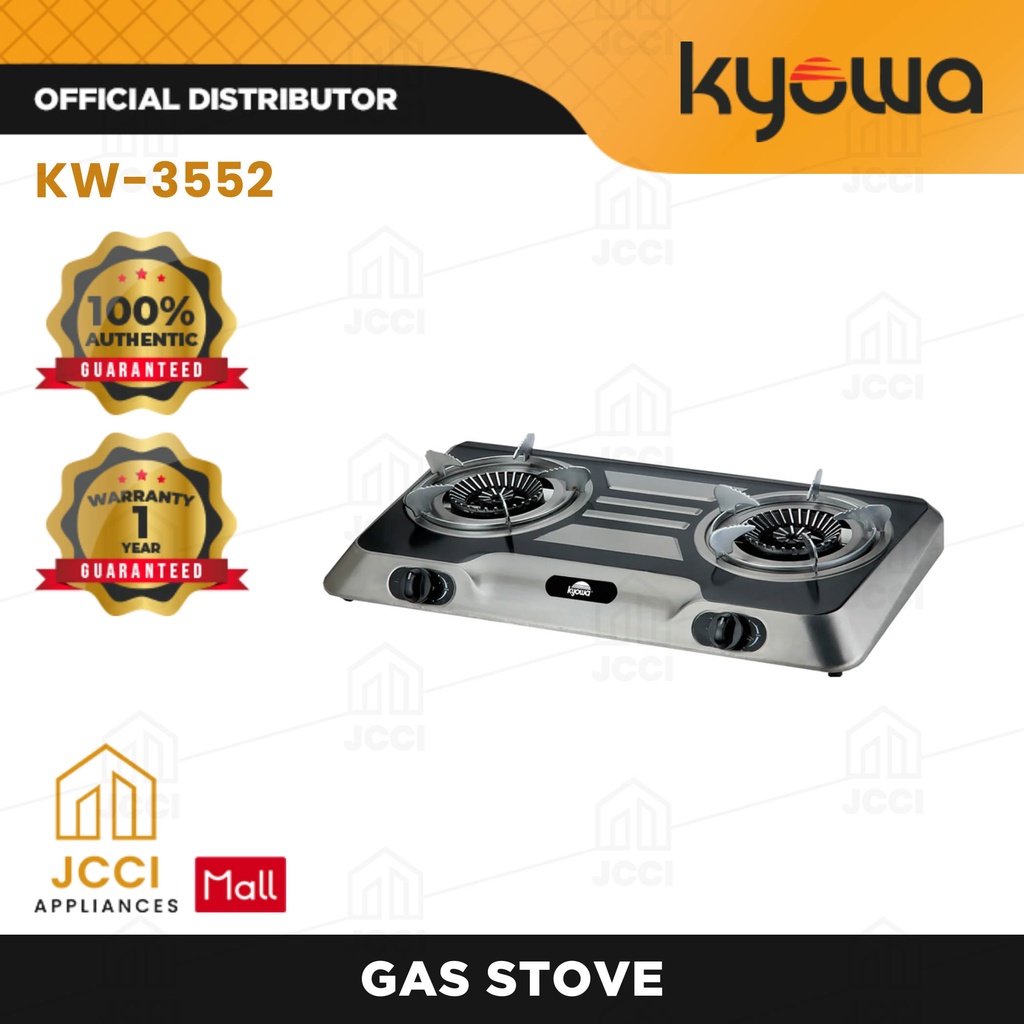 Kyowa 2 Burner Gas Stove w/ Cast Iron Burners Original with 1 Year