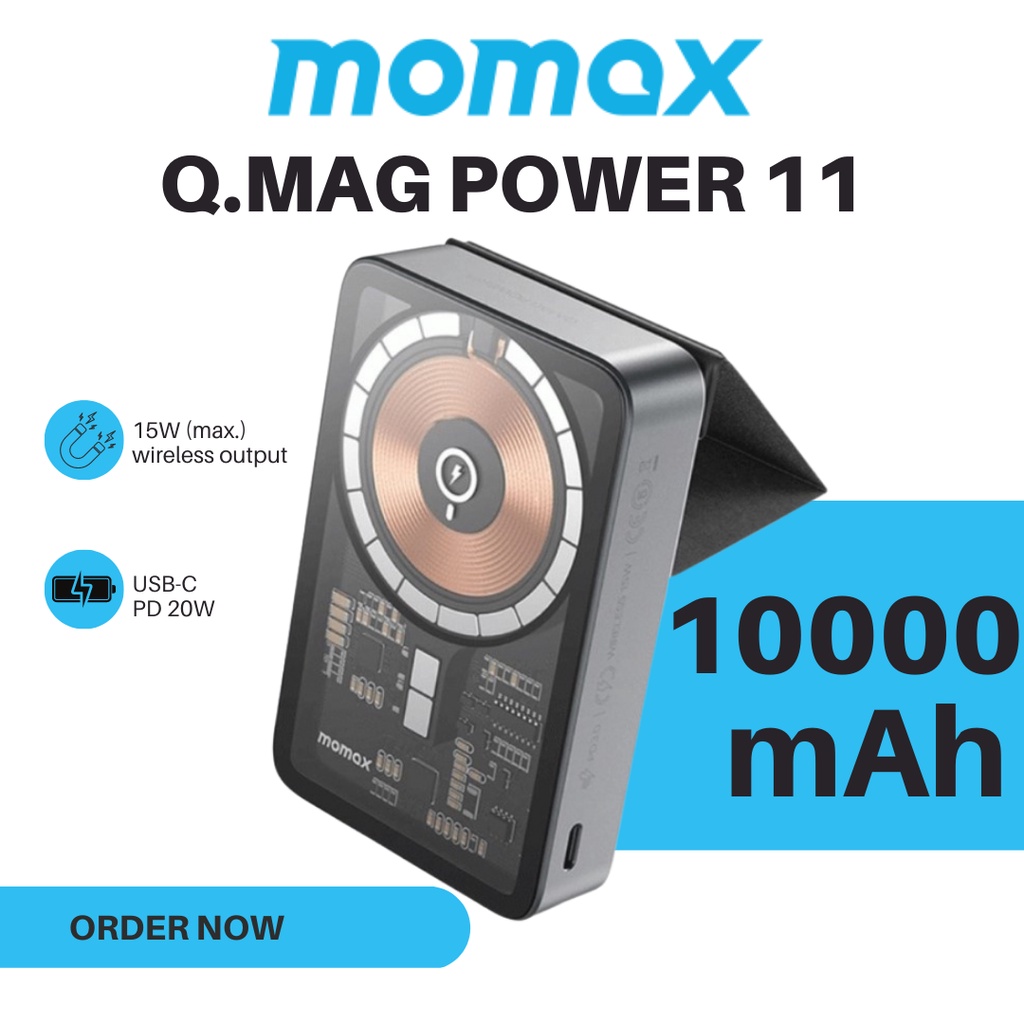 Momax Q.Mag Power 11 Magnetic Wireless Charging Power Bank 10000MAH ...