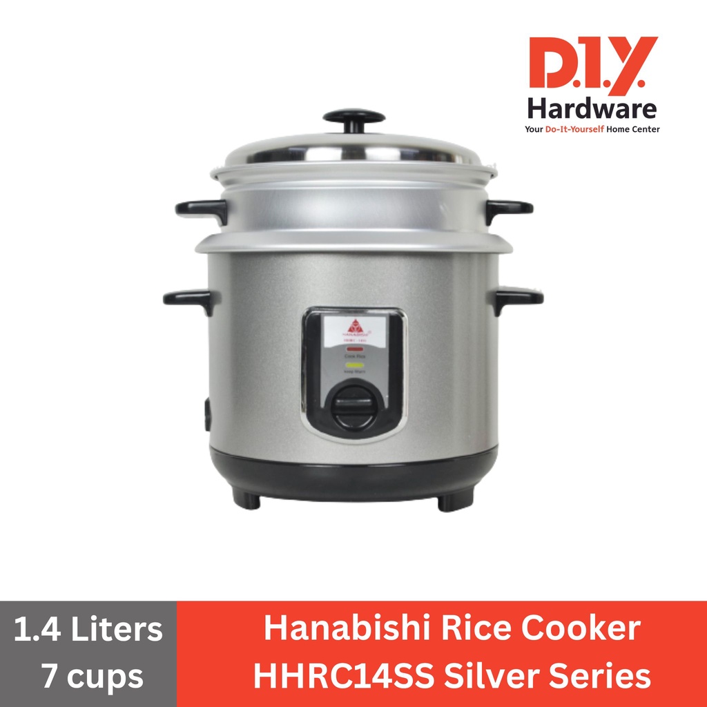 Hanabishi Rice Cooker HHRC14SS Silver Series 1.4L 7 cups DIYH ONLINE
