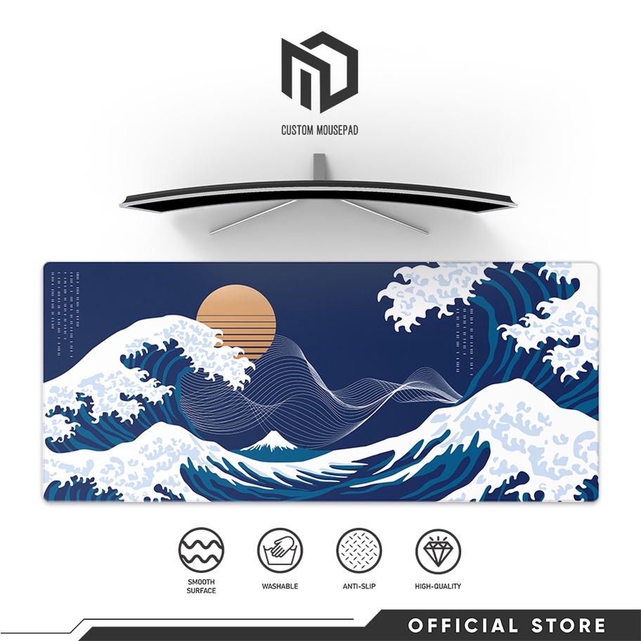 MD Mousepad Kanagawa Extended Large Gaming Mouse pad Shopee