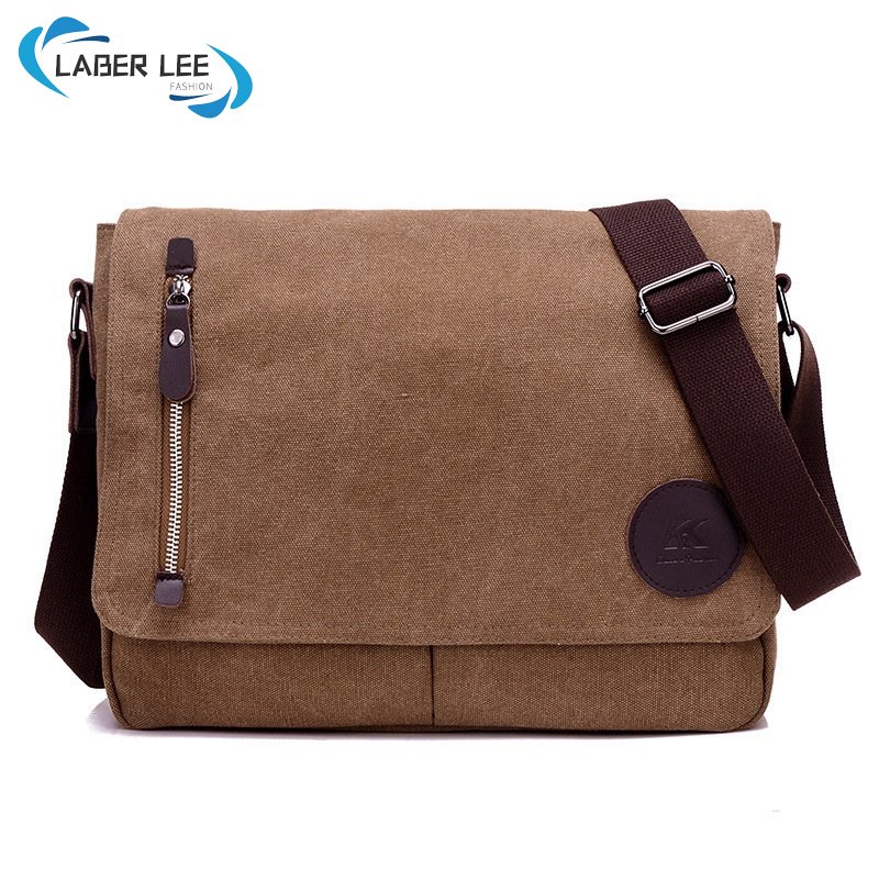 LABER LEE Shoulder Bag Men Canvas Retro Briefcase | Shopee Philippines