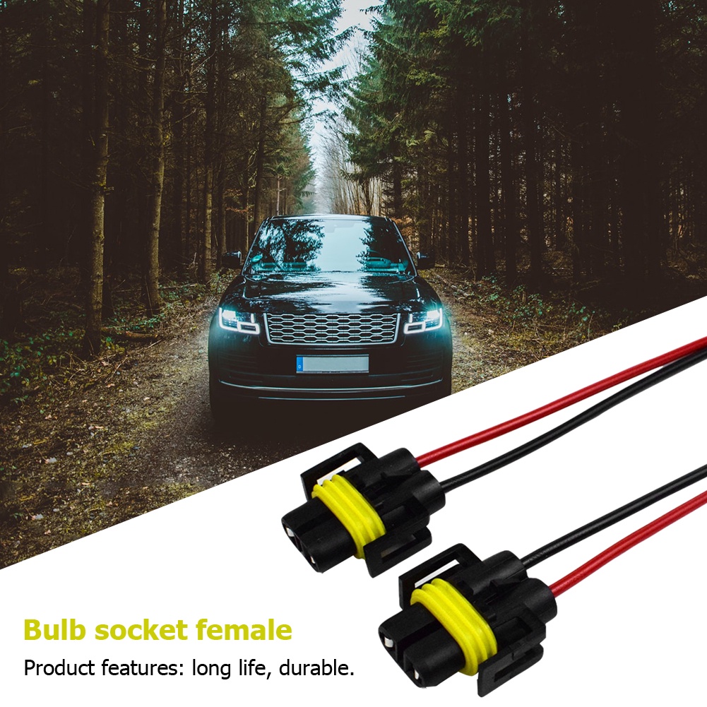 2pcs H8/H9/H11 Car Bulb Socket Female Adapter Connector for Headlight ...