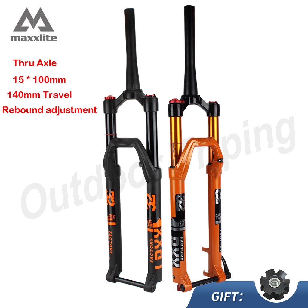 Maxxlite Thru Axle 29er MTB Air Fork 140mm Travel 15 * 100mm Mountain Bike Forks Rebound