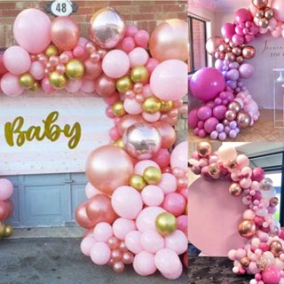 104pcs Baby Shower Balloon Garland Arch Kit, Pink Chrome Rose Gold White  Apricot Balloon for Wedding Birthday Party Decor, Fall Balloon Arch 