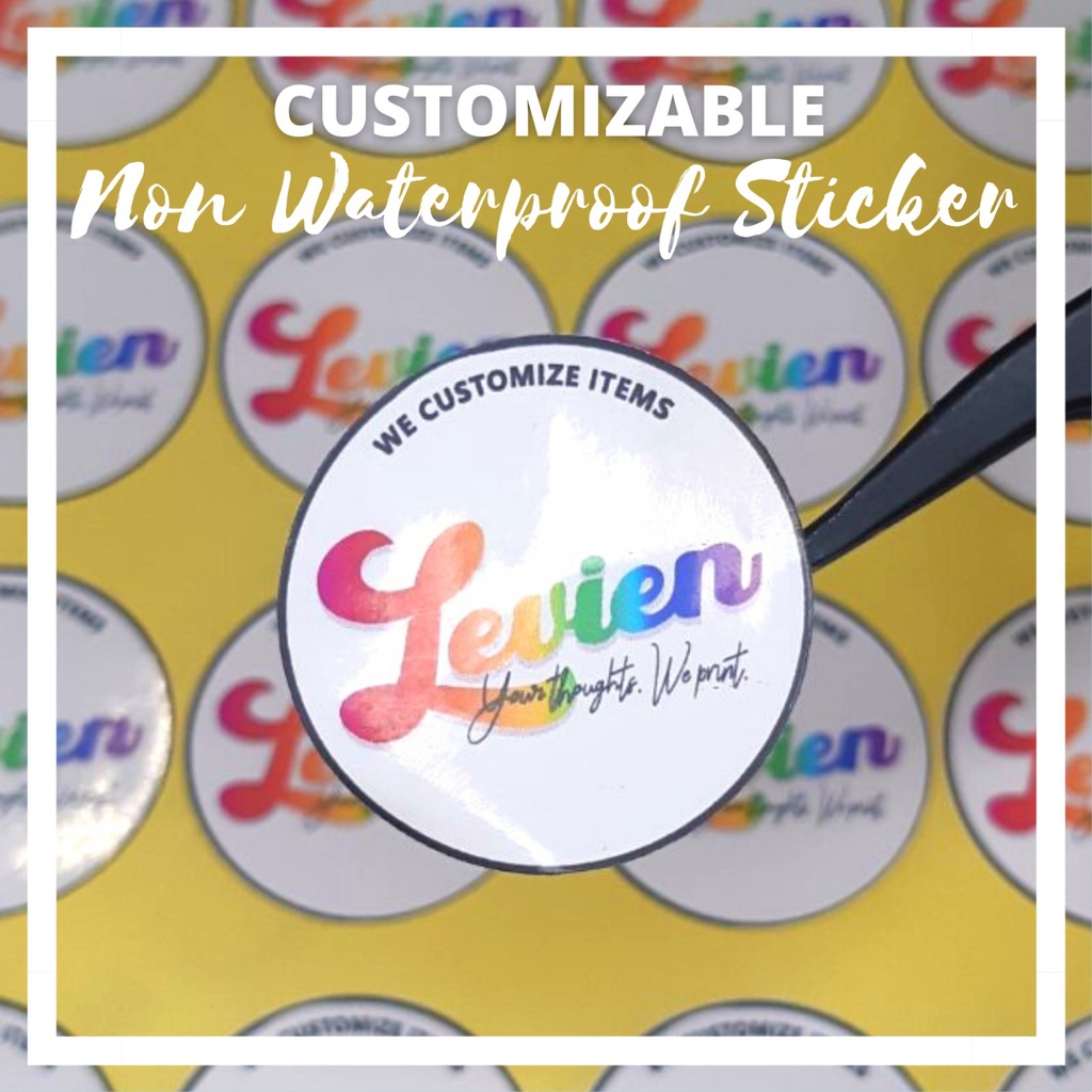 Levien NON-WATERPROOF Personalized Customizable Label Stickers PRINT ...