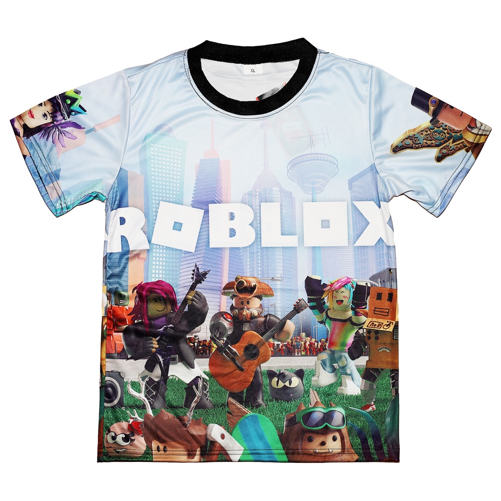 Roblox T-shirt Kids Game 3D Sandbox tshirt Clothes Cartoon Unisex Boys ...