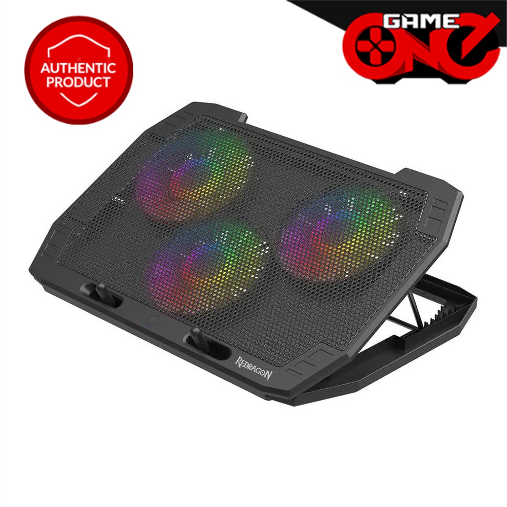 Redragon GCP511 Ingrid Black Triple-Fan RGB Laptop Cooling Stand