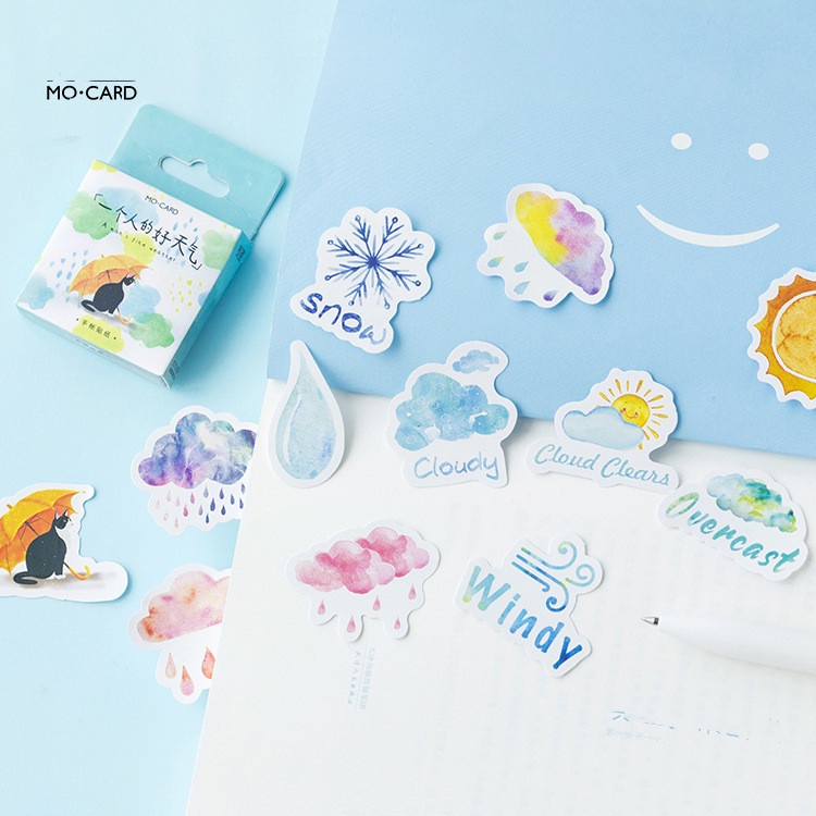 46PCS A men's fine wather design sticker | Shopee Philippines