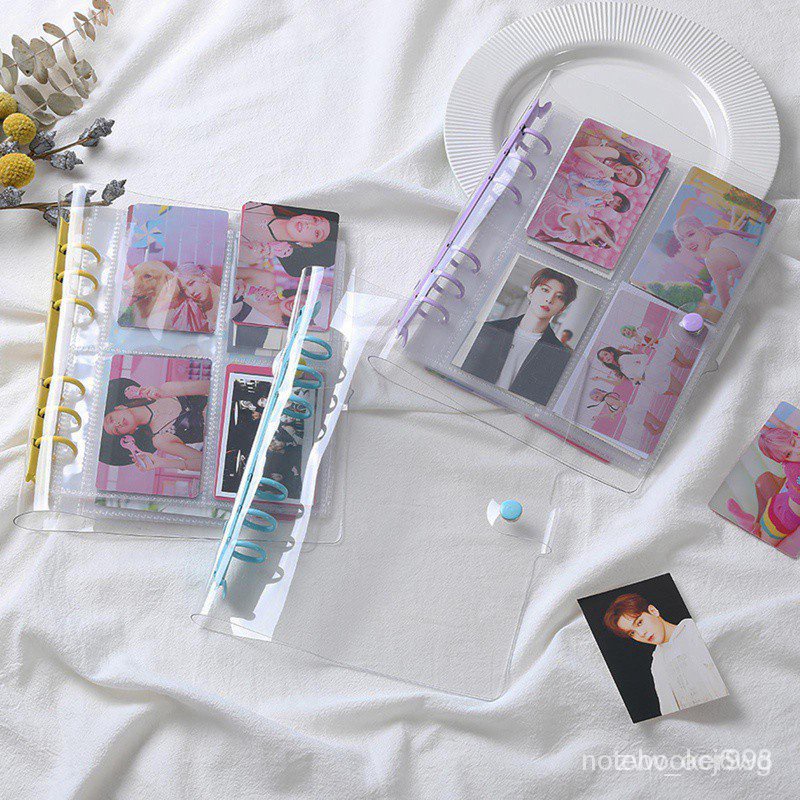 Onhand 6 Hole Loose-Leaf Book Album Folder PVC Transparent Photo Card ...