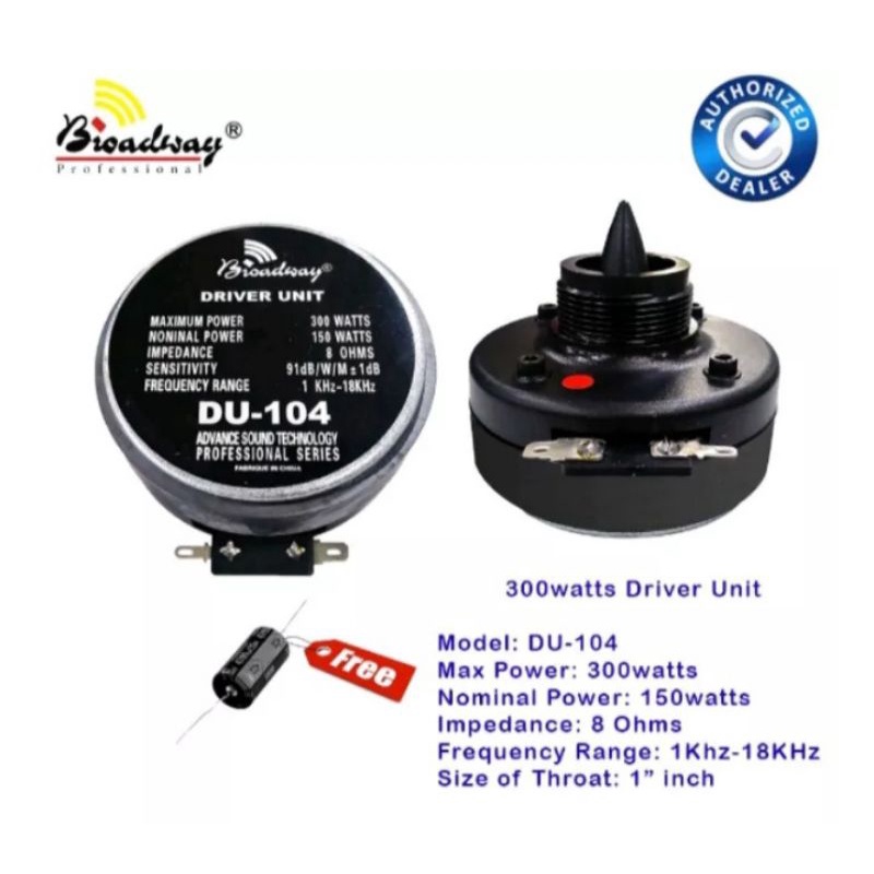 DU-104 driver unit tweeter 300watts original | Shopee Philippines