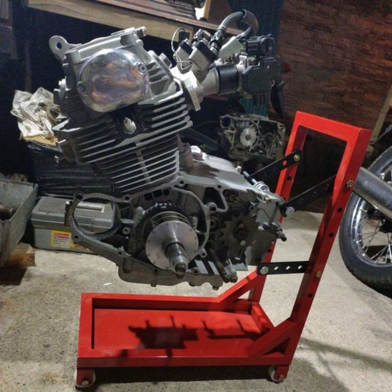 MESIN Engine Stand Universal Motorcycle Engine Mount Tool Duck matic