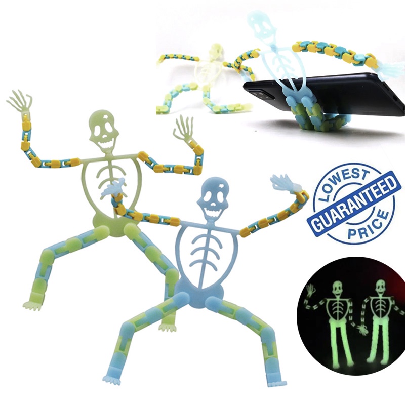 Fluorescent Toy Skeleton Decompress Toys Adjustable At Will Children ...