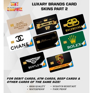 ATM/Beep Card Skin Stickers LUXURY BRANDS. High Quality Vinyl