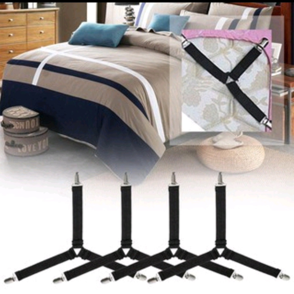 4Pcs/Set Bed Sheet Clip Holder Triangle Bed Sheet Elastic Mattress Holder Fastener Grippers