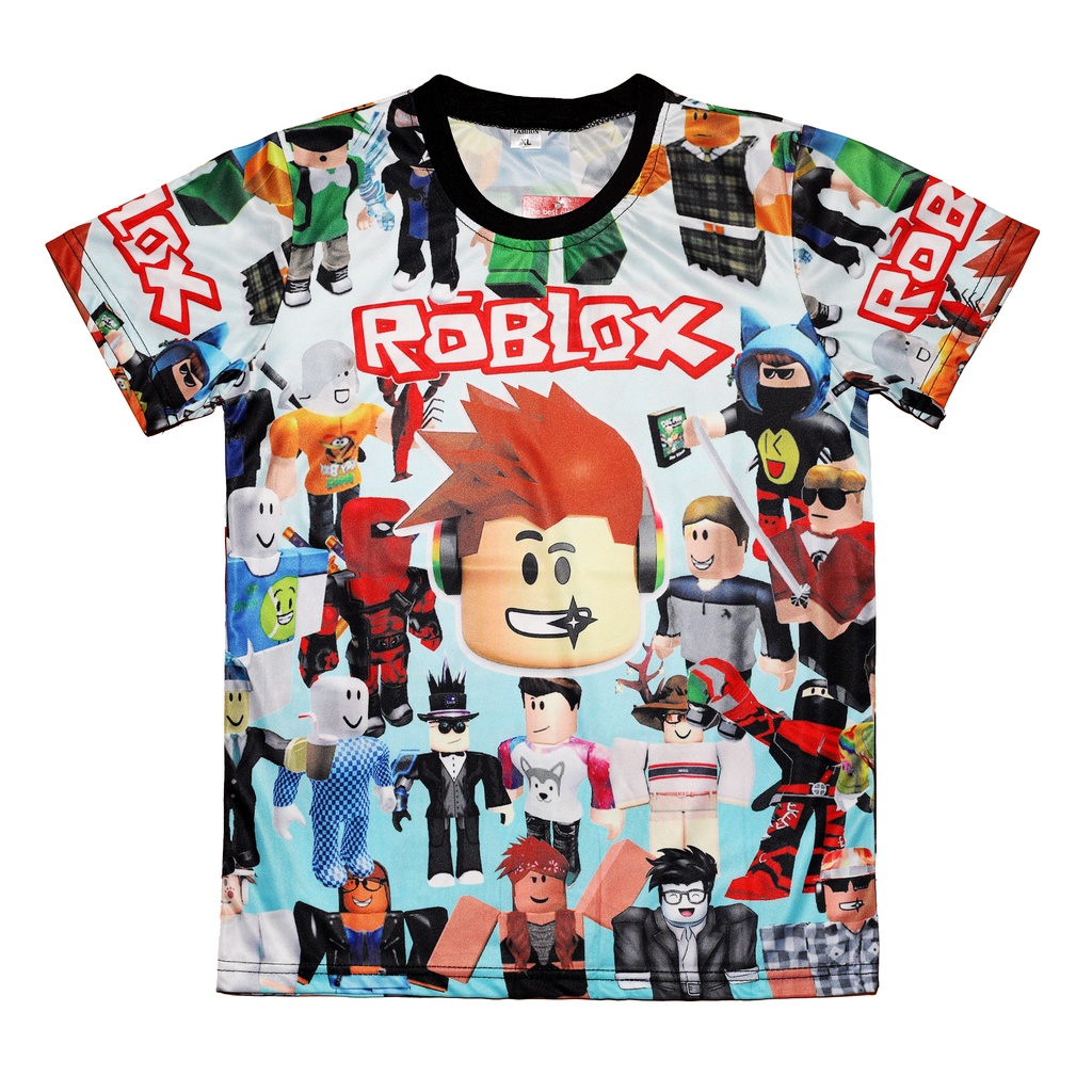 Roblox T-shirt for Kids Boys Game Cartoon Printed Shirts Clothes [4-12 ...