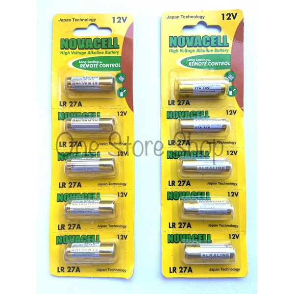 NOVACELL LR23A/ LR27A ALKALINE BATTERY FOR REMOTE CONTROL 12 VOLTS 12V