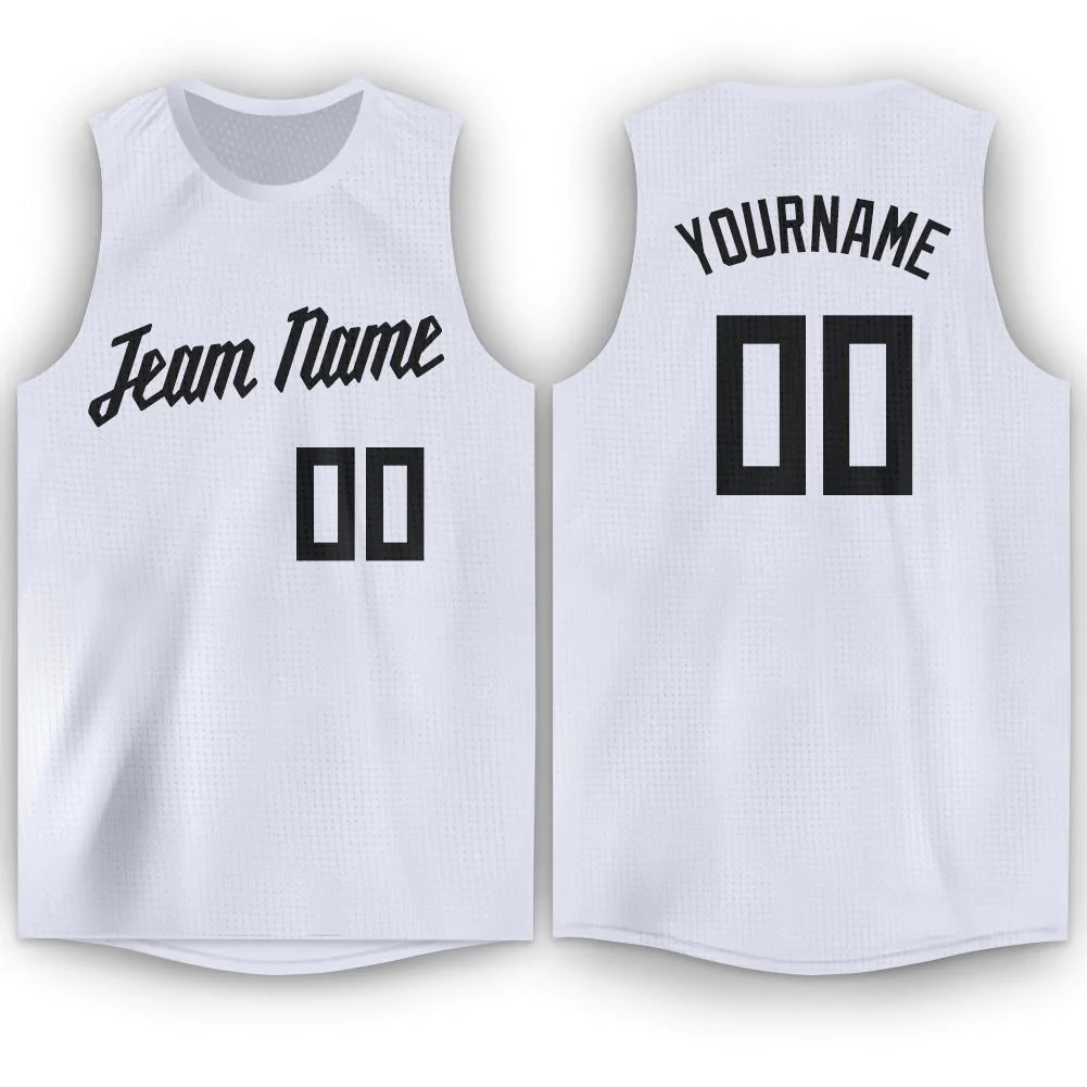 Basketball Jersey Plain Customized Name and Number Round Neck Solid