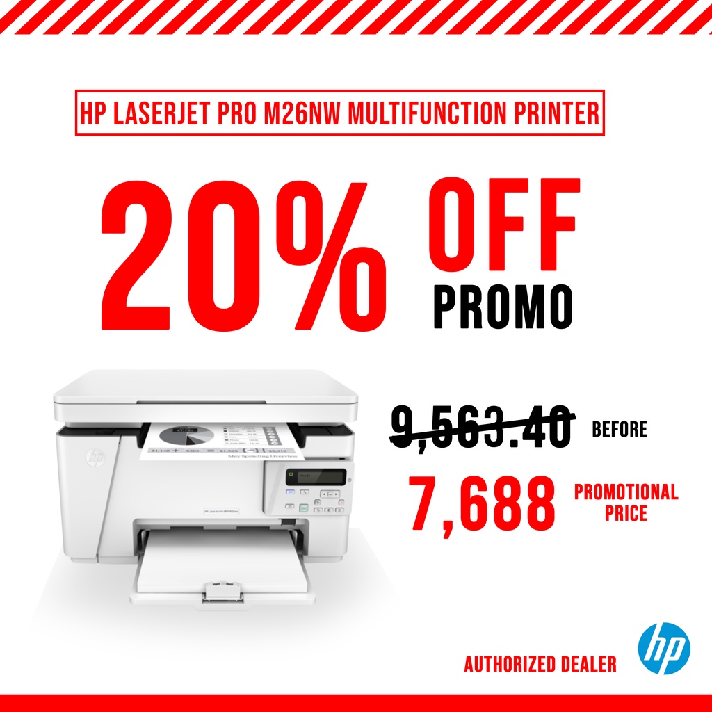 HP LASERJET PRO M26NW (Print, Copy, Scan) | Shopee Philippines
