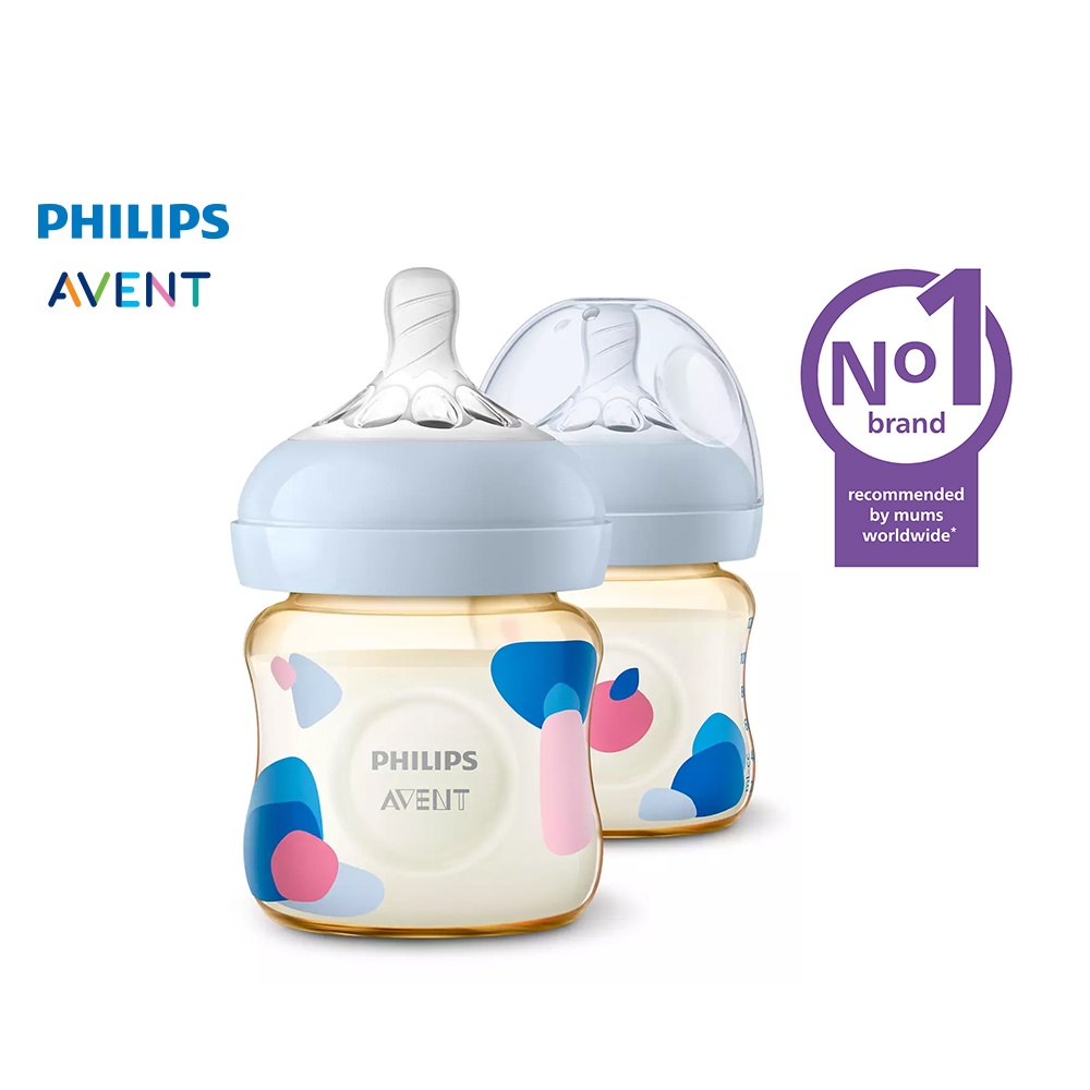 Philips AVENT 4oz Natural PPSU Premium Baby Bottle, 2-pack | Shopee