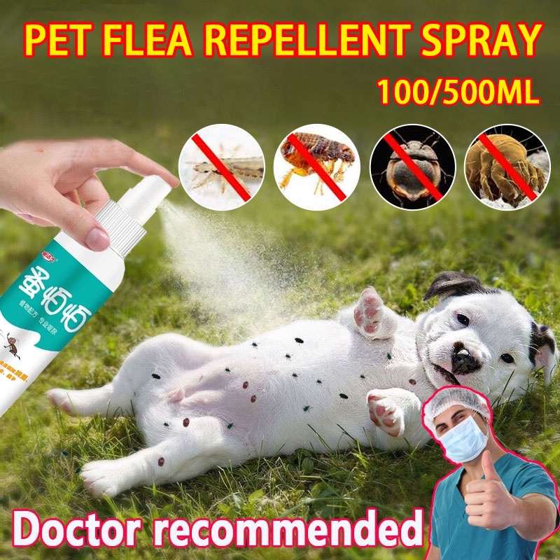 500ml/ 100ml Tick And Flea Spray Cat Lice Remover Dog Spray For Ticks